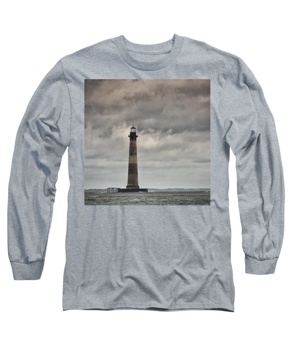 South Carolina Long Sleeve T-Shirt featuring the photograph Morris Island Lighthouse by Robert Fawcett