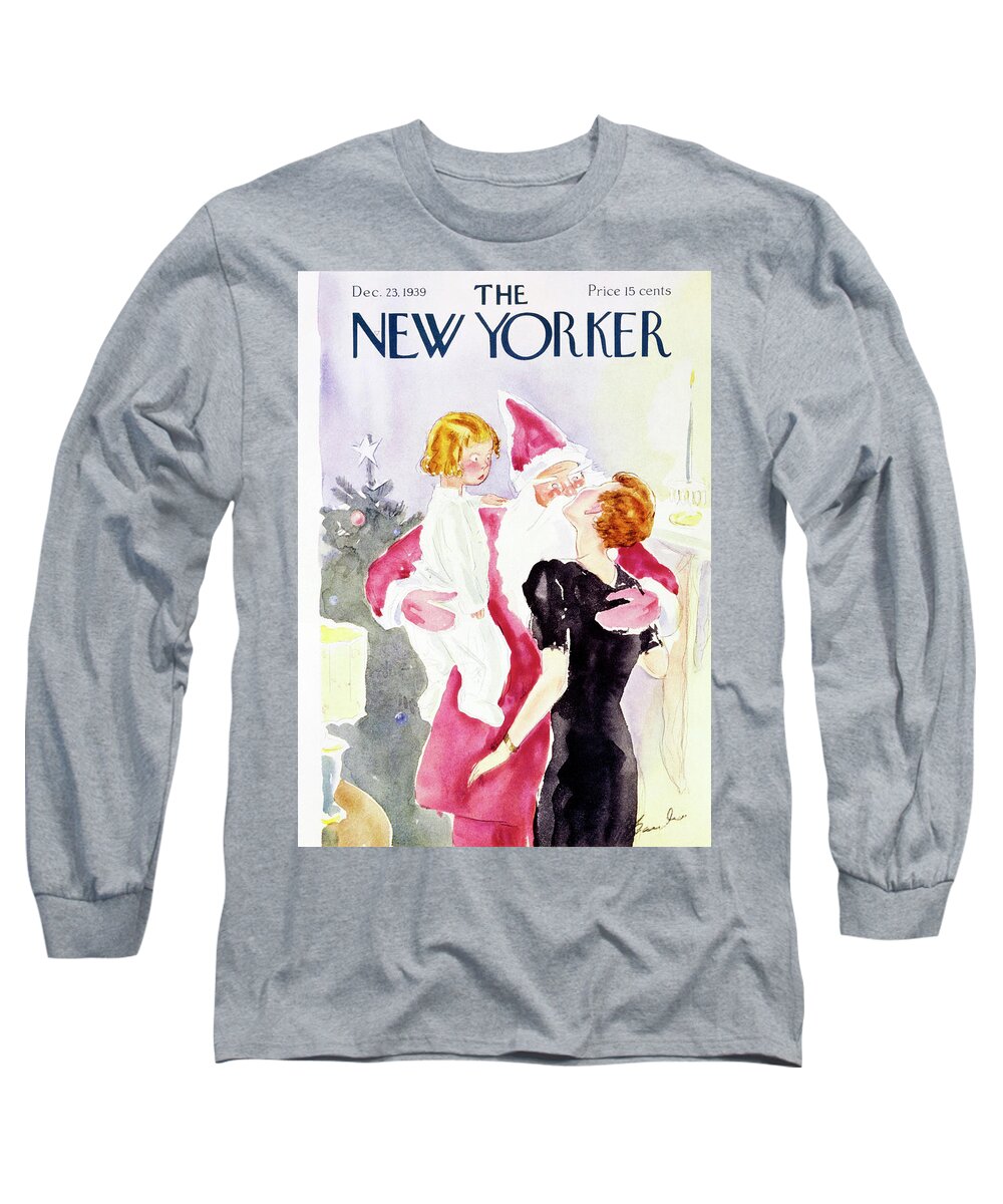 Child Long Sleeve T-Shirt featuring the painting New Yorker December 23 1939 by Perry Barlow