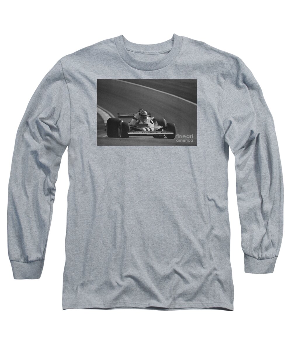 Niki Lauda Long Sleeve T-Shirt featuring the photograph Niki Lauda. 1977 French Grand Prix by Oleg Konin