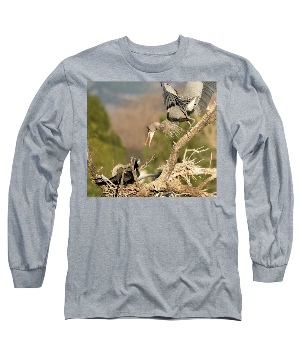 Gbh Long Sleeve T-Shirt featuring the photograph Not from My Nest by Judi Dressler