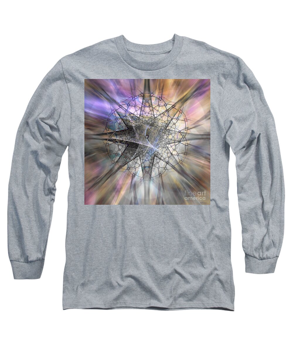 Star Long Sleeve T-Shirt featuring the digital art Persistence Of Admiration / Holding The Blackstar by Elizabeth McTaggart