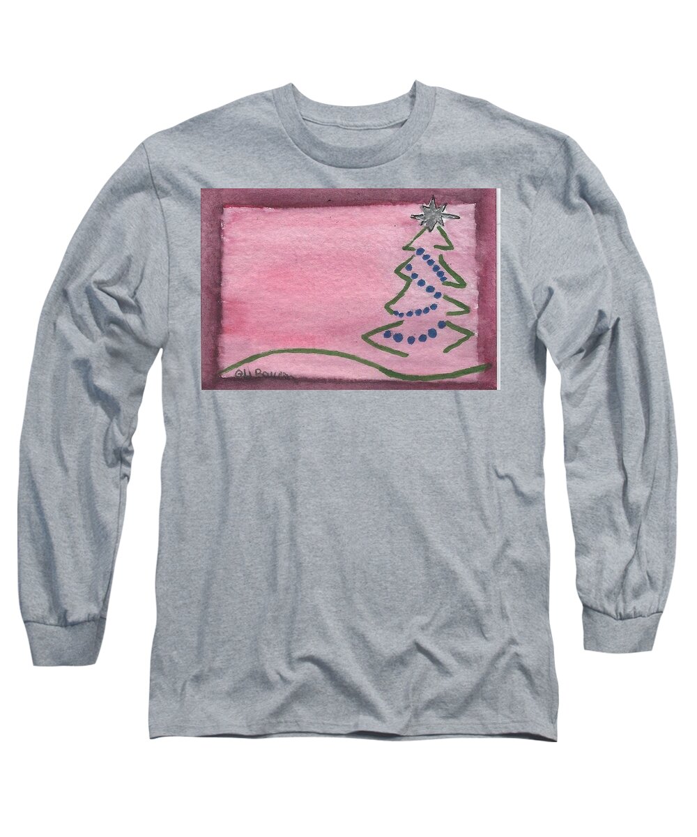 Christmas Long Sleeve T-Shirt featuring the painting O Christmas Tree by Ali Baucom