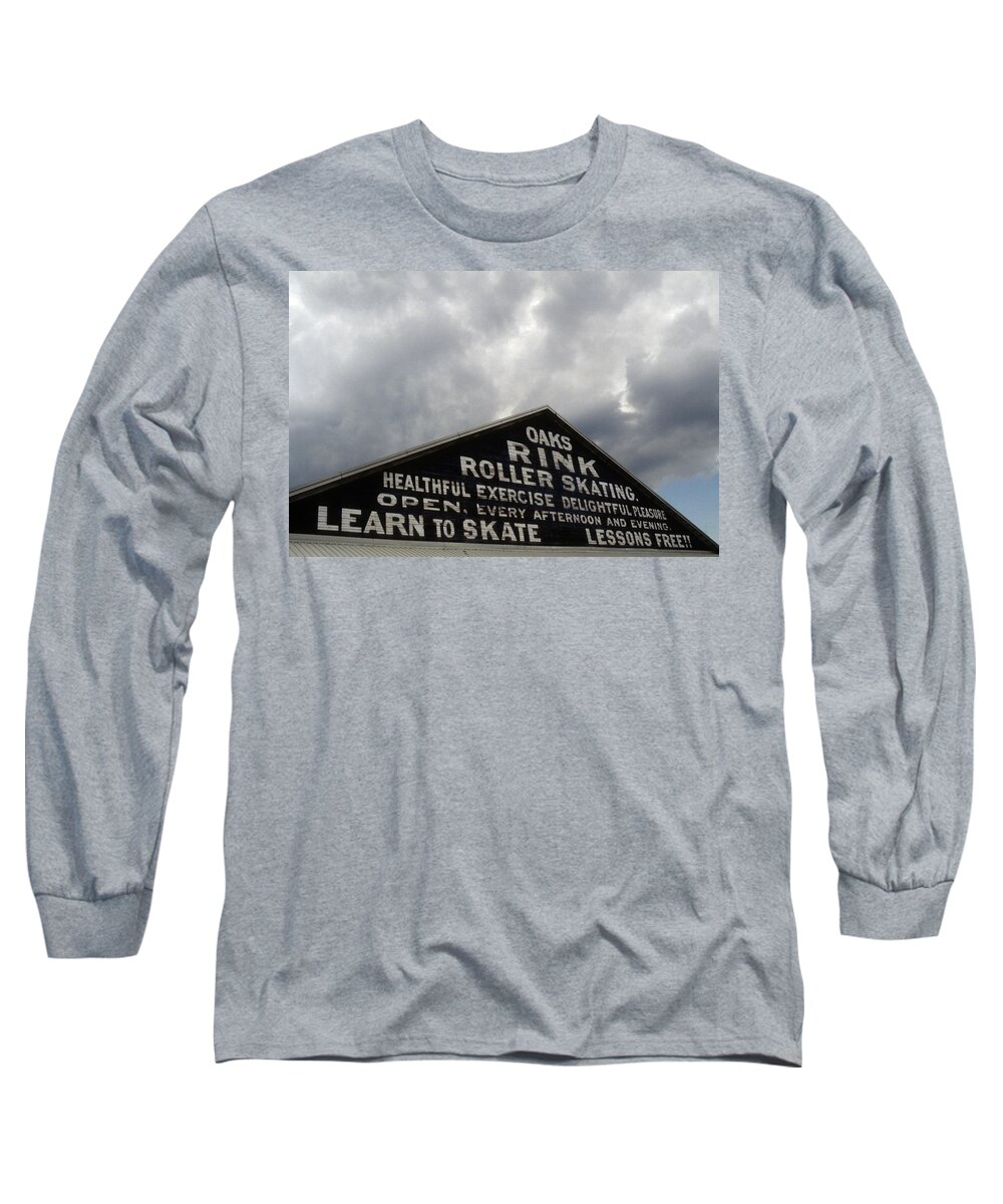 Color Long Sleeve T-Shirt featuring the photograph Oaks Skating Rink by Frank DiMarco