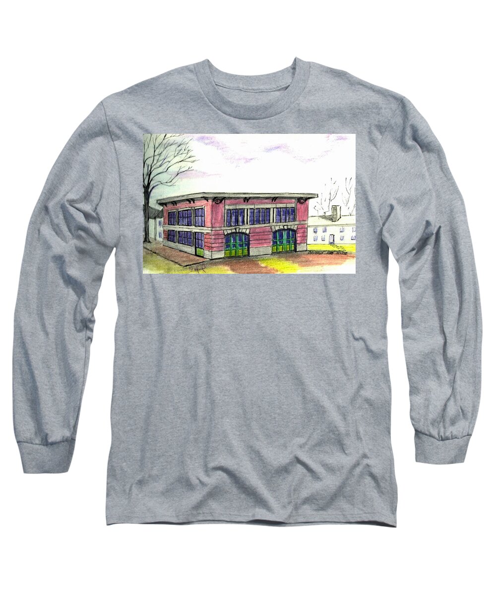 Old Fire Stations Long Sleeve T-Shirt featuring the photograph Old Beverly Firestation by Paul Meinerth