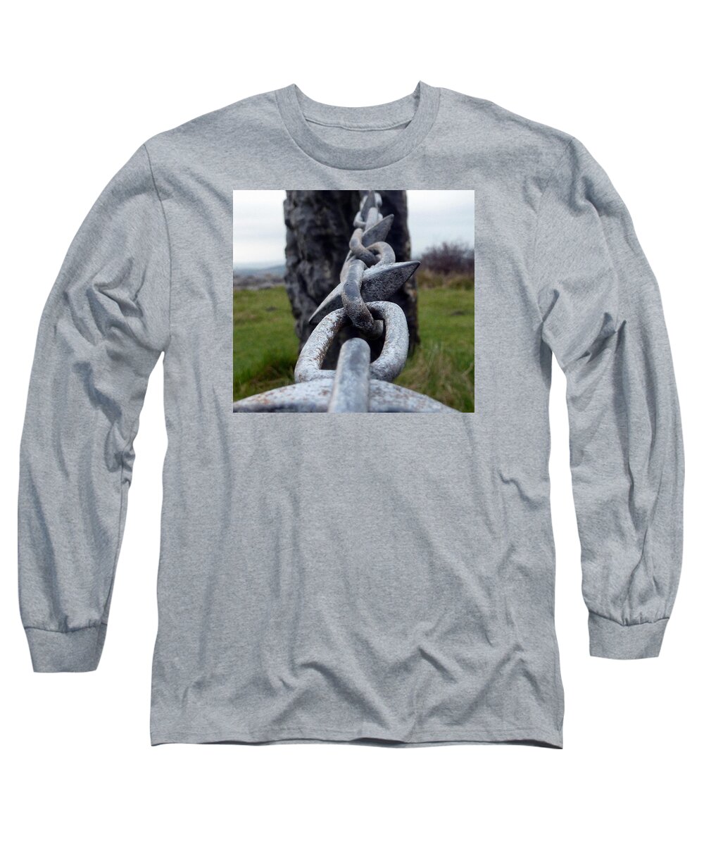 Chain Long Sleeve T-Shirt featuring the photograph Old chain by Lukasz Ryszka