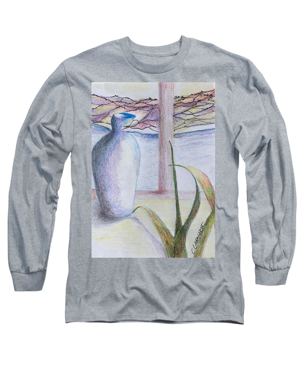 Still Life Long Sleeve T-Shirt featuring the painting On the deck by Chuck Gebhardt