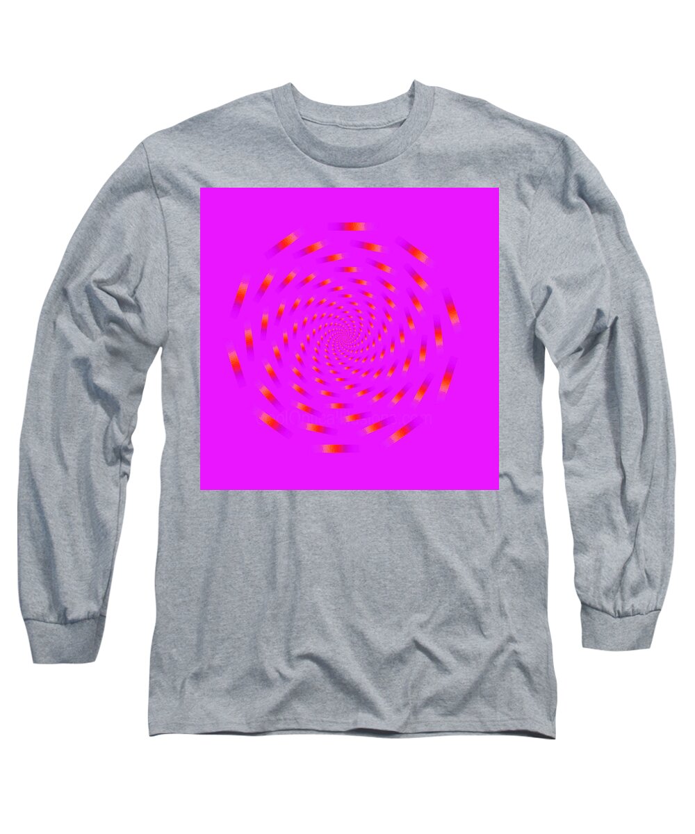 Spin Long Sleeve T-Shirt featuring the digital art Optical illusion spinning circle by Sumit Mehndiratta
