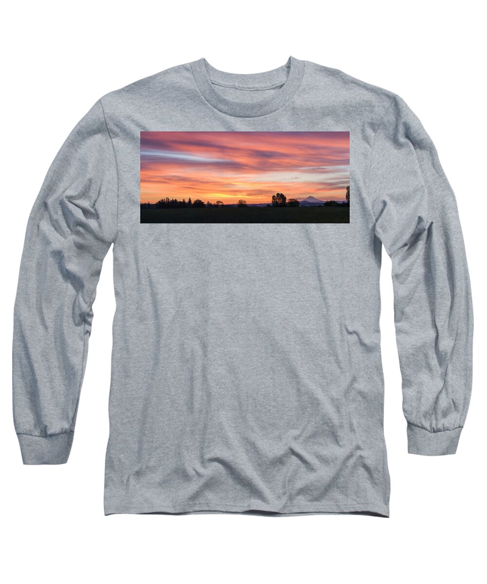 Mountains Long Sleeve T-Shirt featuring the photograph Oregon Sunrise by Steven Clark