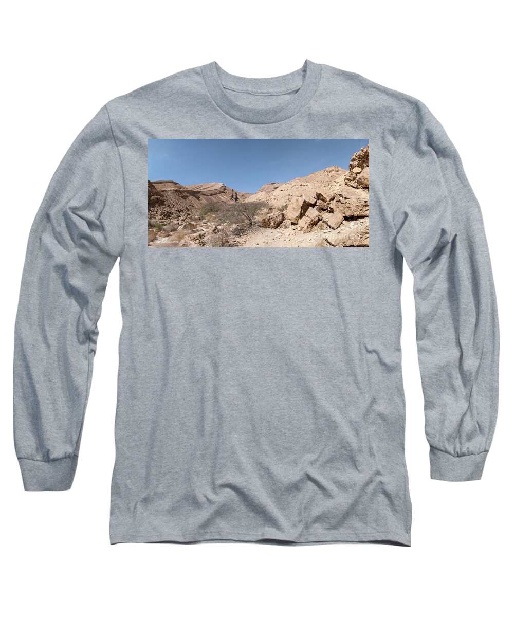 Nature Long Sleeve T-Shirt featuring the photograph Panorama on Genesis Land 03 by Arik Baltinester