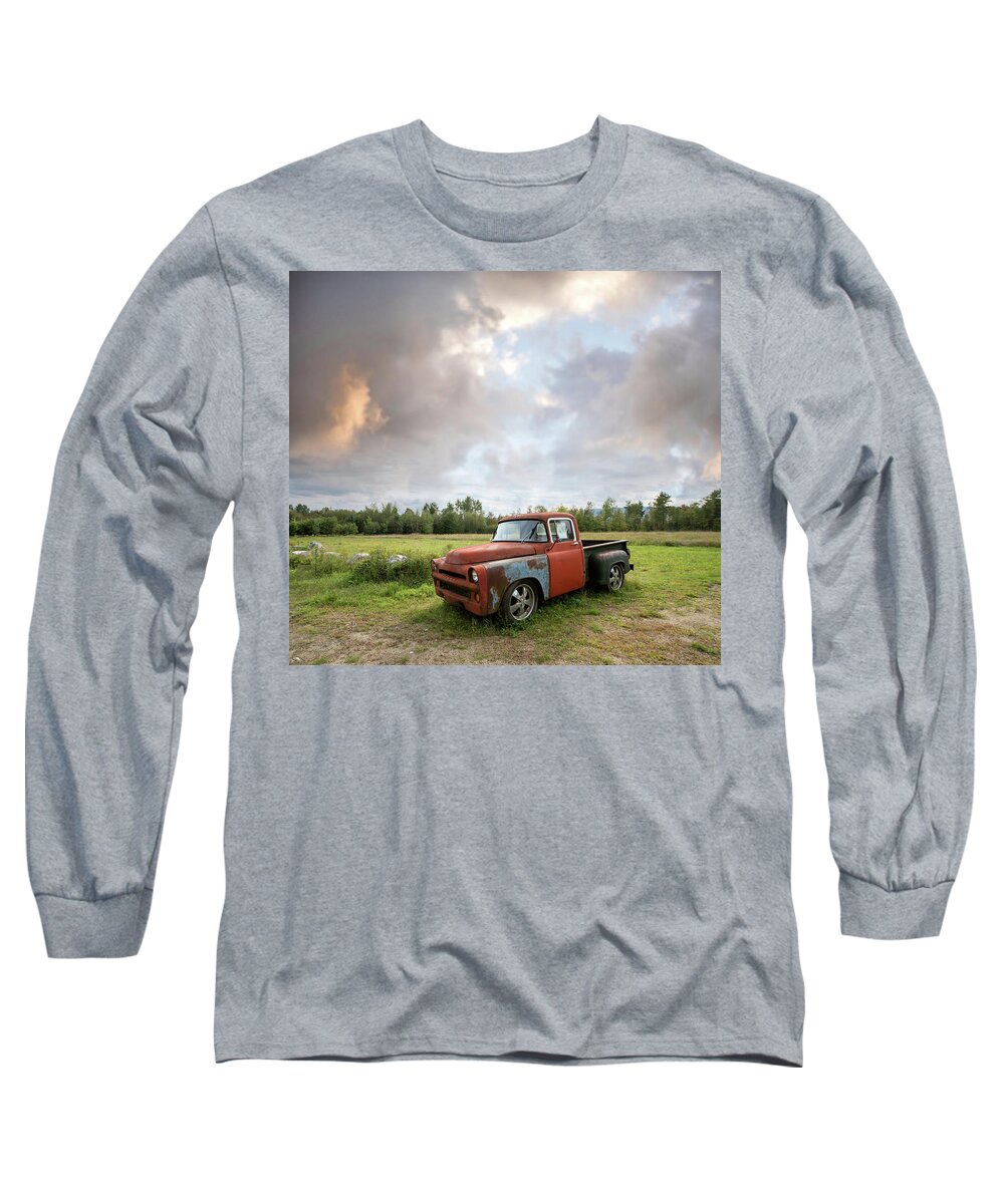 Truck Long Sleeve T-Shirt featuring the photograph Patchwork Truck by Lisa Bryant