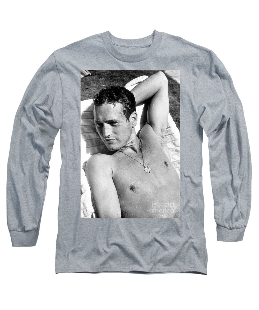 Paul Newman Long Sleeve T-Shirt featuring the photograph Paul Newman by Louis Goldman