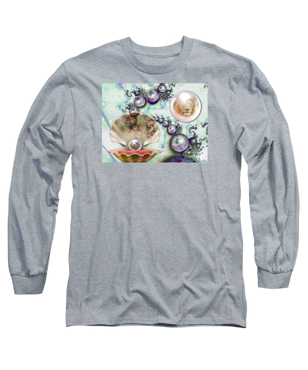 Pearl Of Great Price Long Sleeve T-Shirt featuring the digital art Pearl of Great price by Dolores Develde
