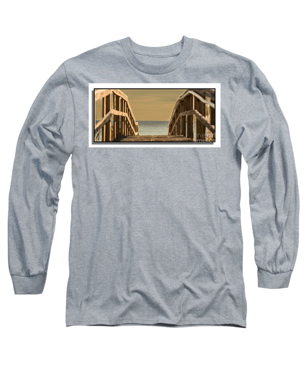 Pier Long Sleeve T-Shirt featuring the photograph Pier One by Metaphor Photo