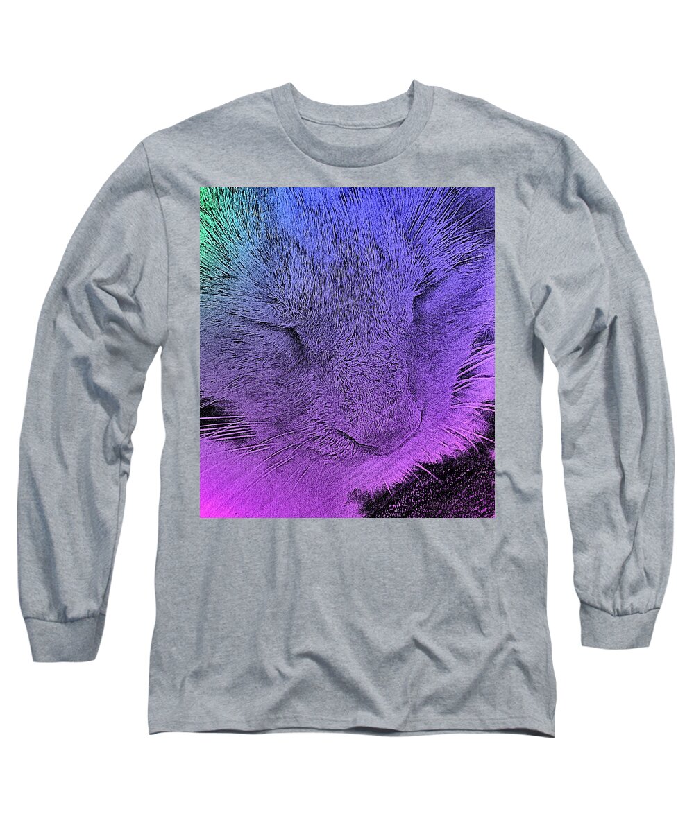 Artful Oasis Long Sleeve T-Shirt featuring the photograph Pineapple Sleeping 1 by Artful Oasis