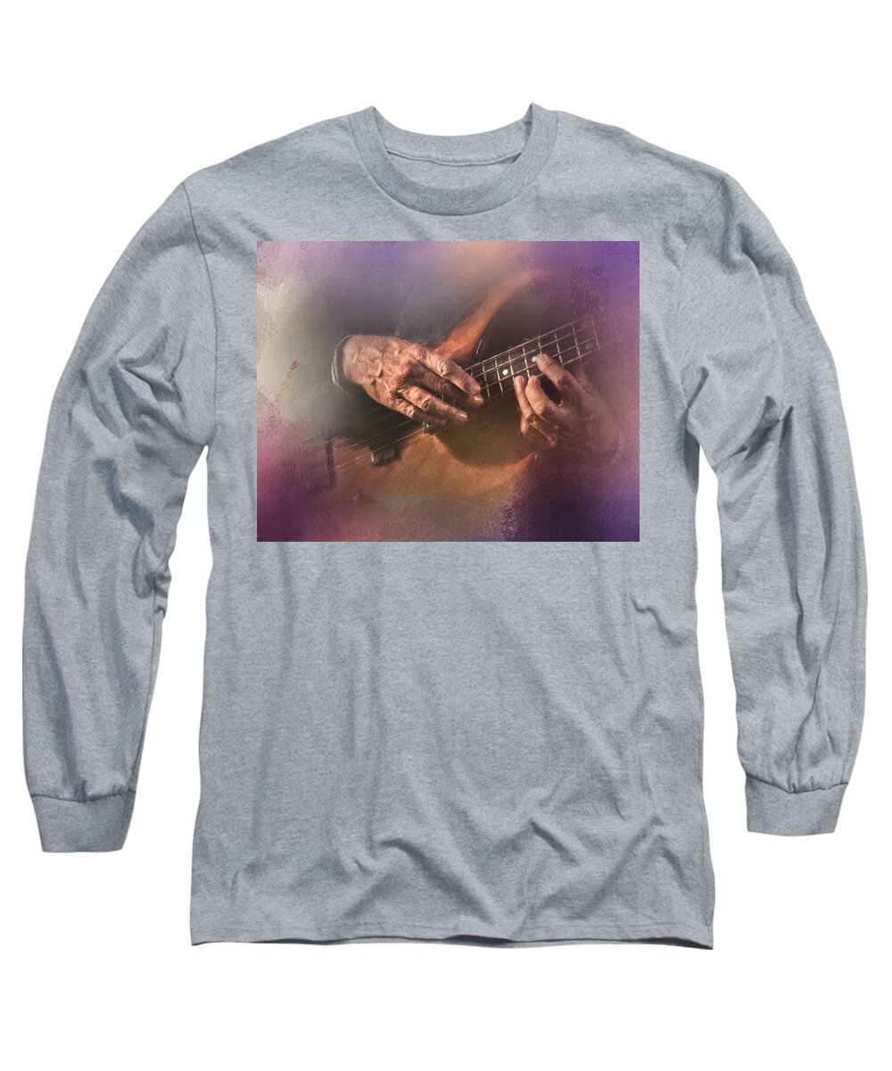 Bass Long Sleeve T-Shirt featuring the photograph Play Me Some Blues by David and Carol Kelly