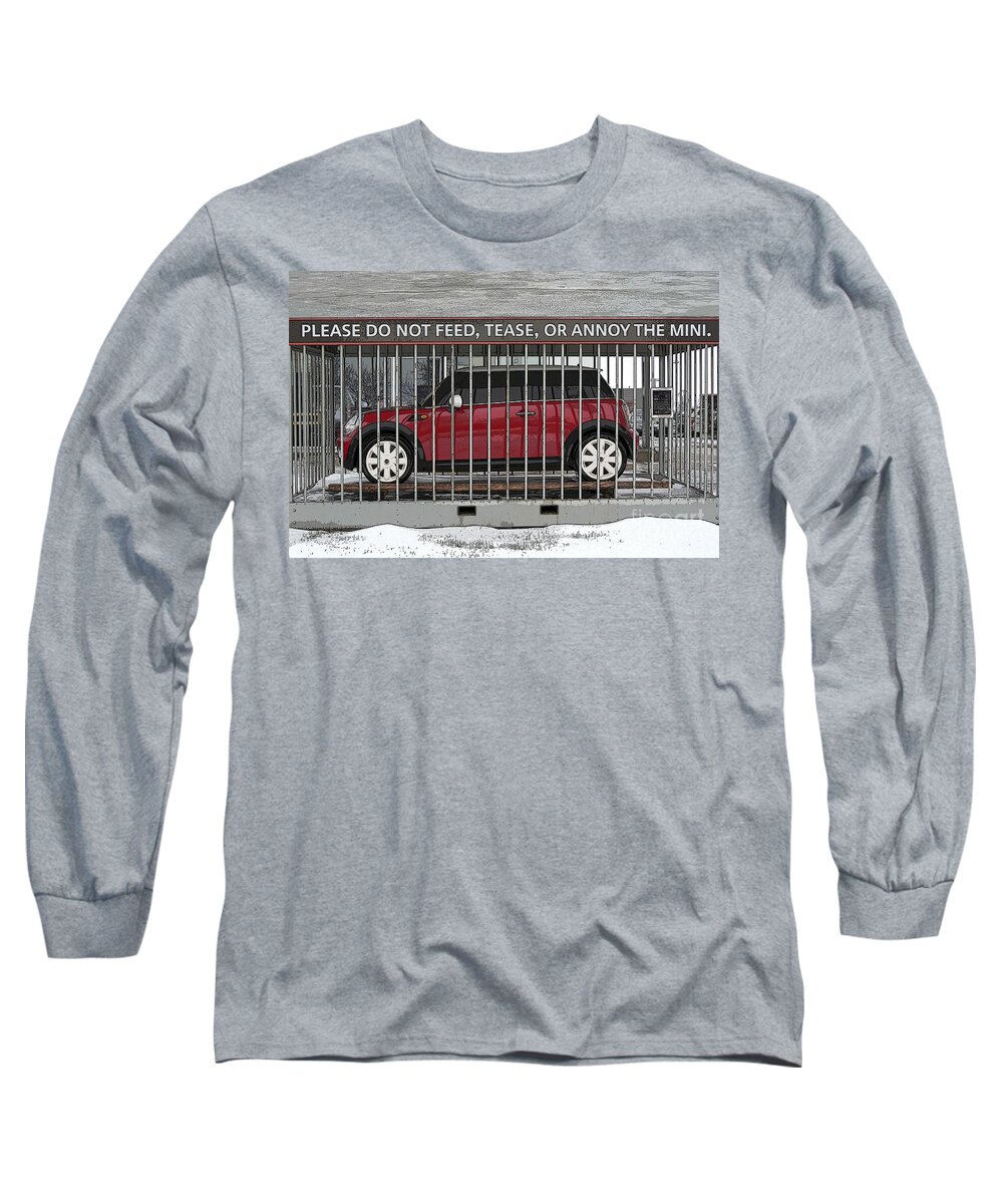 Mini Long Sleeve T-Shirt featuring the photograph Please do not feed tease or annoy the mini by Teresa Zieba