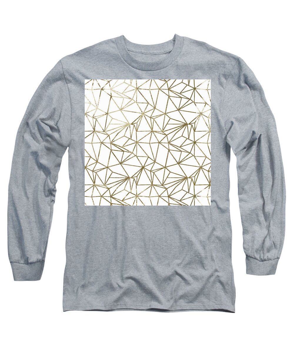Polygon Long Sleeve T-Shirt featuring the painting Polly Universe II by Mindy Sommers