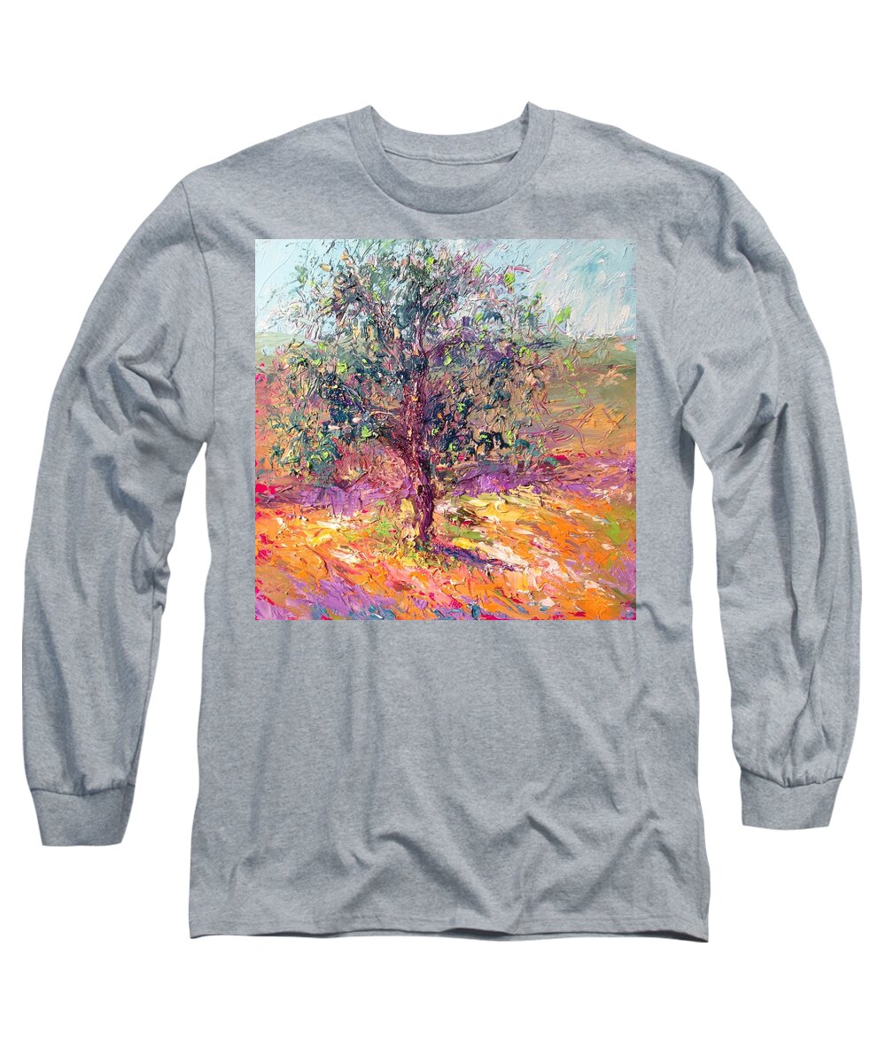 Poppies Long Sleeve T-Shirt featuring the painting Poppies and Lupine by Shannon Grissom