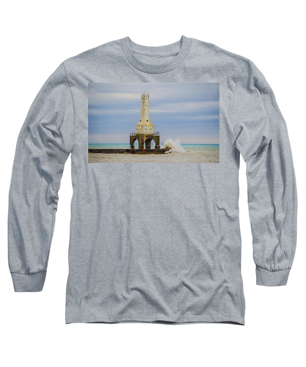 Port Washington Light Long Sleeve T-Shirt featuring the photograph Port Washington Light 3 by Deborah Smolinske