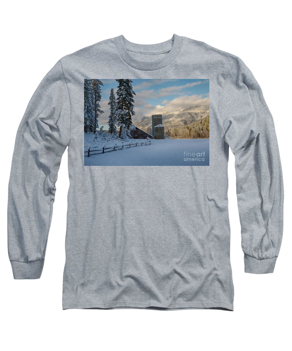 December Long Sleeve T-Shirt featuring the photograph Purcell Barn by Idaho Scenic Images Linda Lantzy