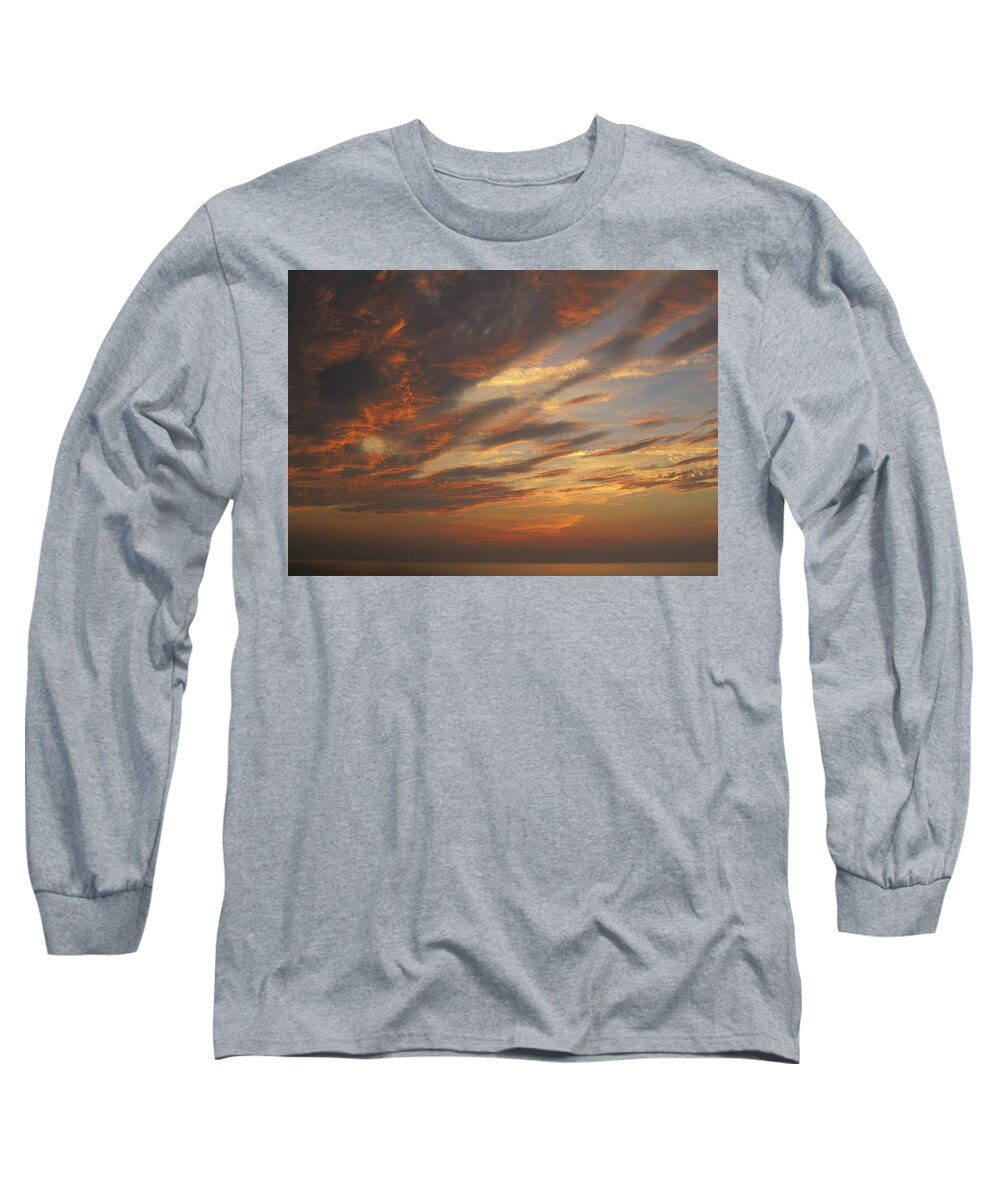 Sunset Long Sleeve T-Shirt featuring the photograph Purple Sky by Margaret Vargas