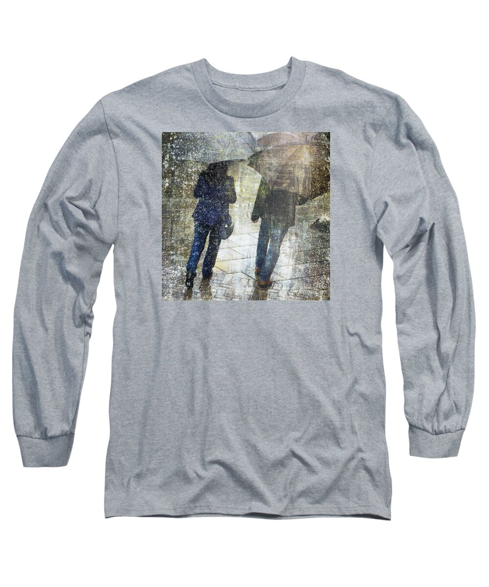 Rain Long Sleeve T-Shirt featuring the photograph Rain Through the Fountain by LemonArt Photography