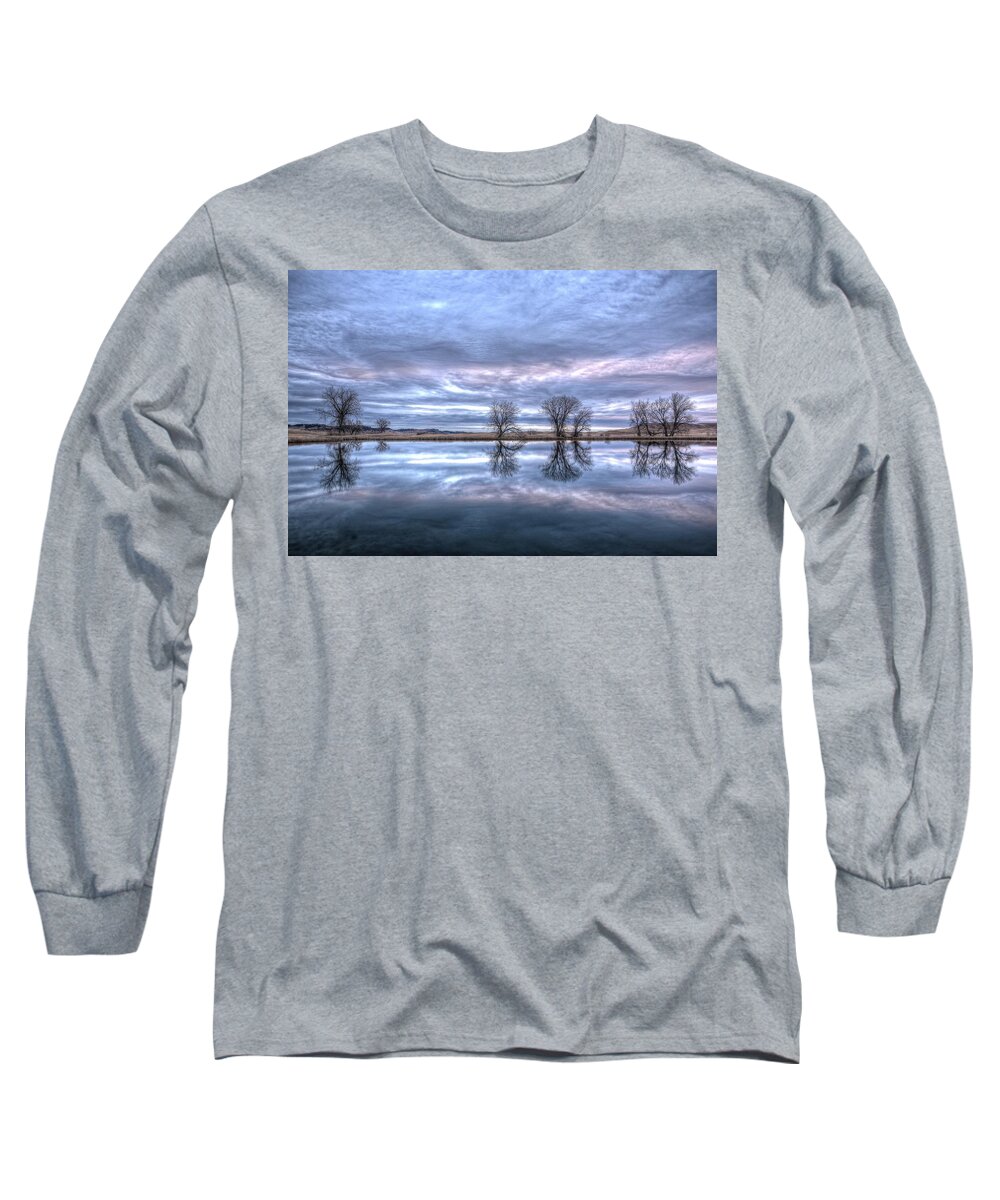 Landscape Long Sleeve T-Shirt featuring the photograph Reflections by Fiskr Larsen