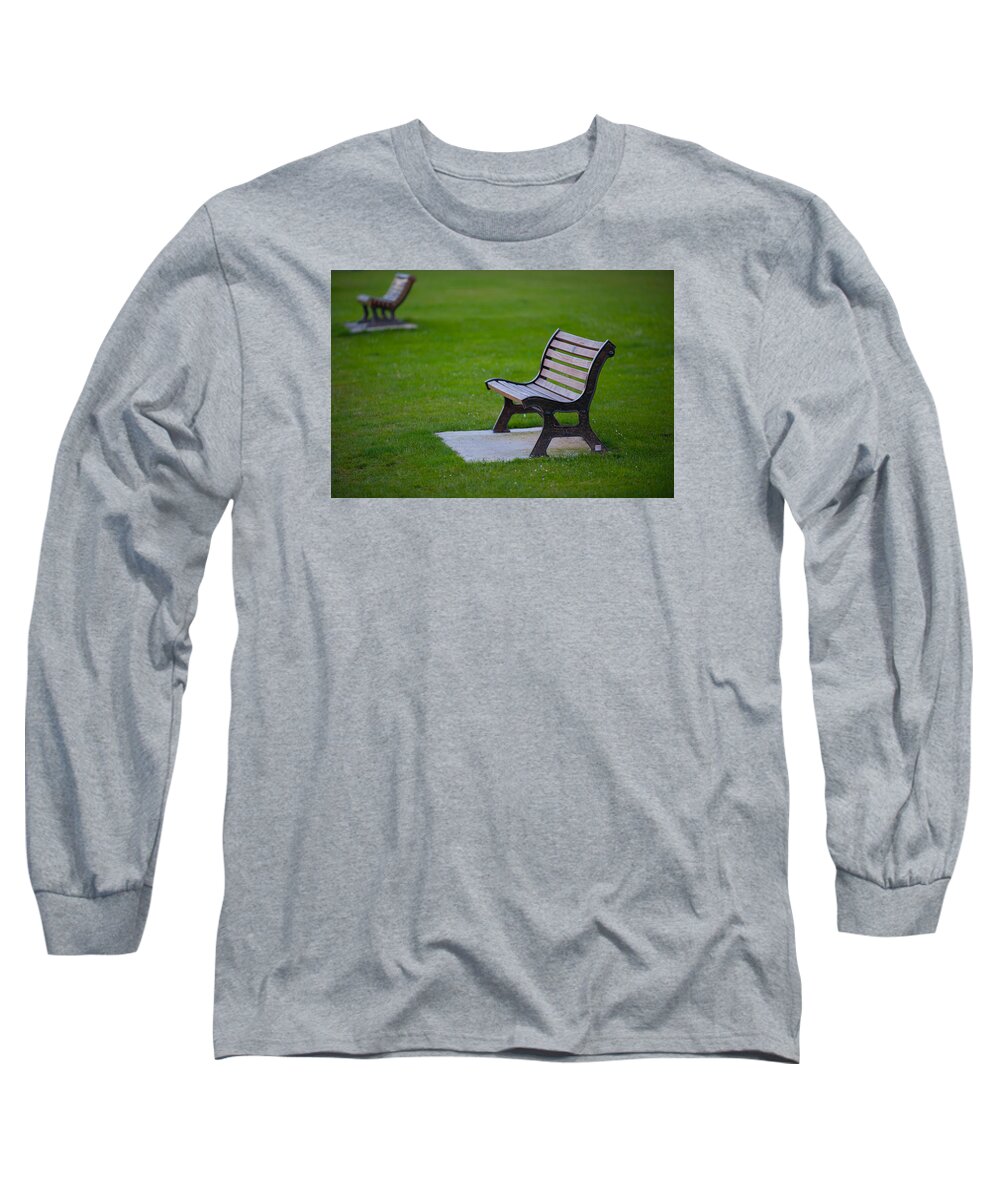 Bench Long Sleeve T-Shirt featuring the photograph Resting Place by Helen Jackson