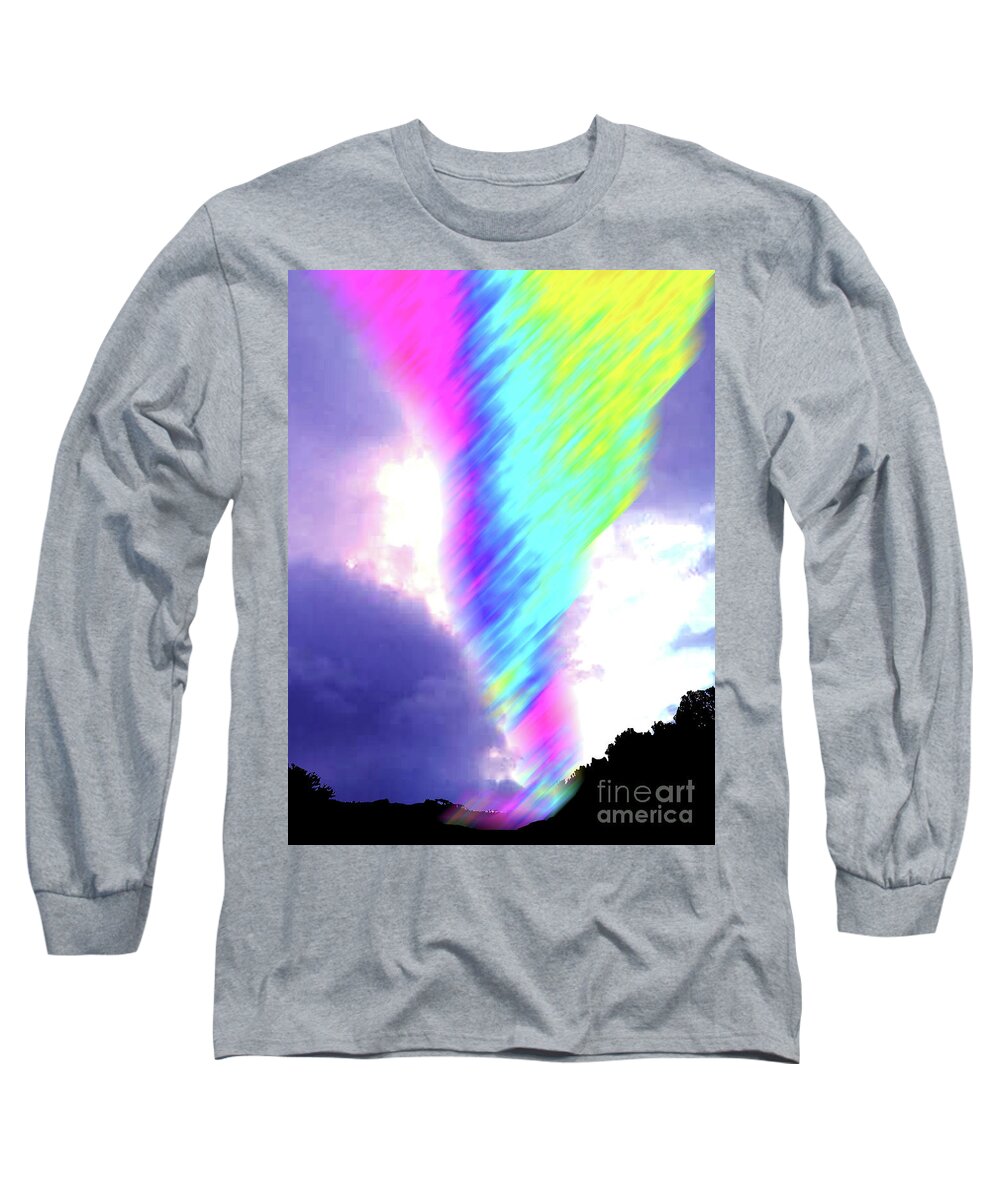 Reverse The Storm Long Sleeve T-Shirt featuring the digital art Reverse The Storm by Curtis Sikes