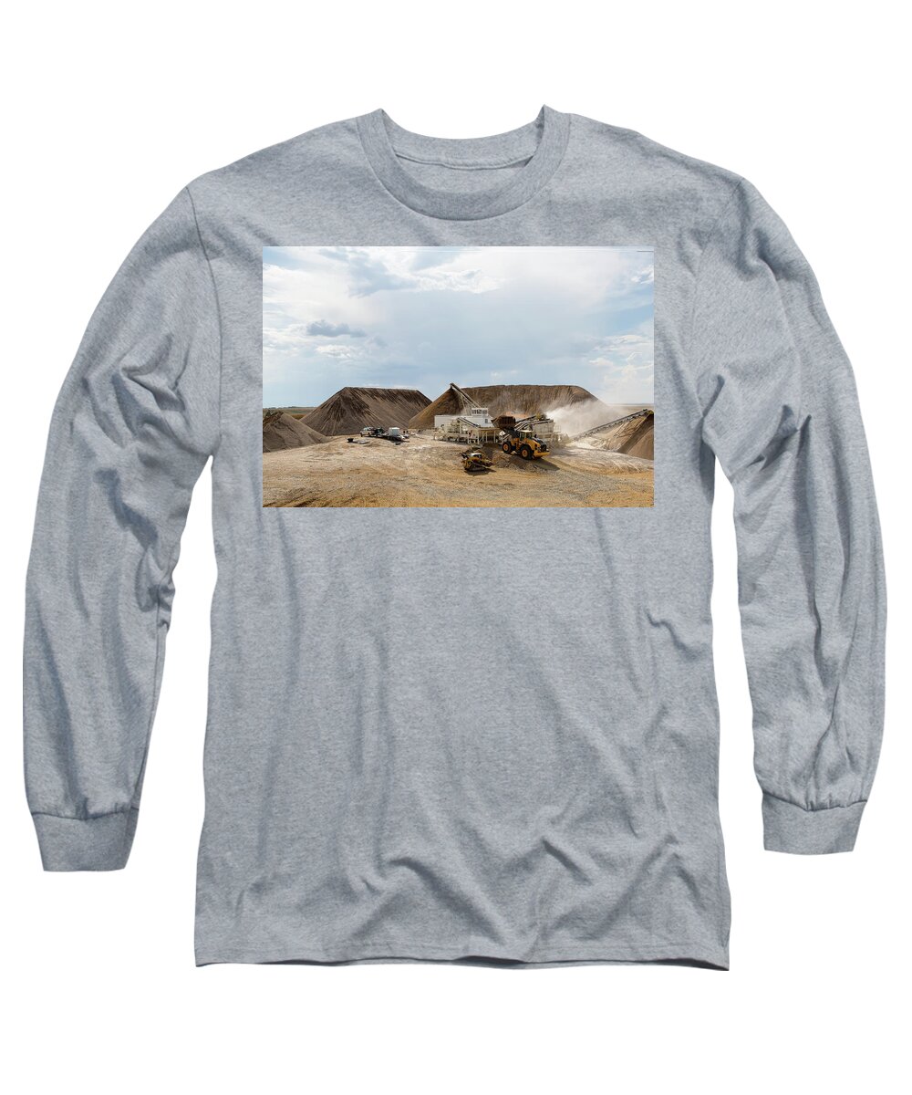 Crush Long Sleeve T-Shirt featuring the photograph Rock Crushing by David Buhler