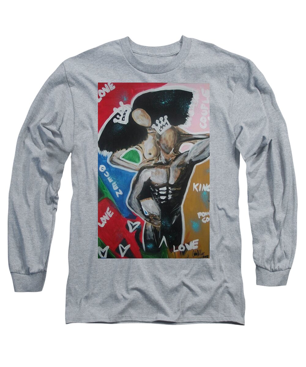 Love Long Sleeve T-Shirt featuring the painting Royal Love by Antonio Moore