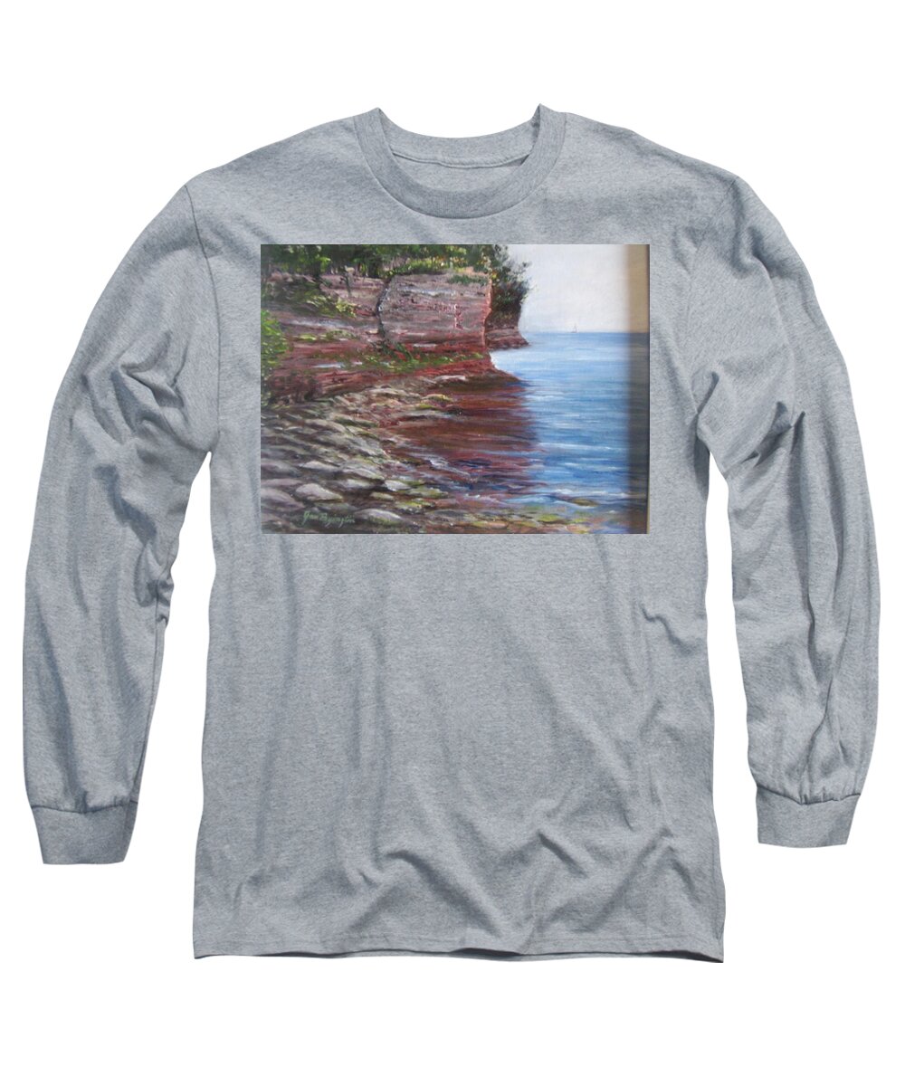 Whele State Park Long Sleeve T-Shirt featuring the painting Sail into the Light by Jan Byington