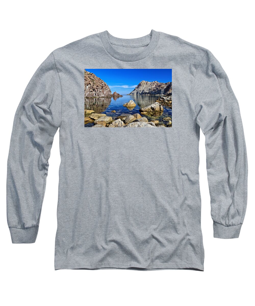 Sardinia Long Sleeve T-Shirt featuring the photograph Sardinia - Calafico bay by Antonio Scarpi