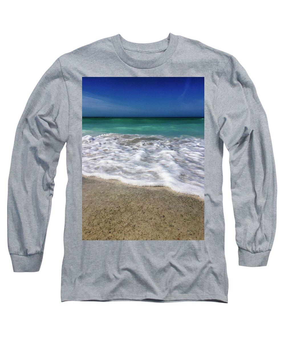 Beach Long Sleeve T-Shirt featuring the photograph Sea Latte by Terri Hart-Ellis