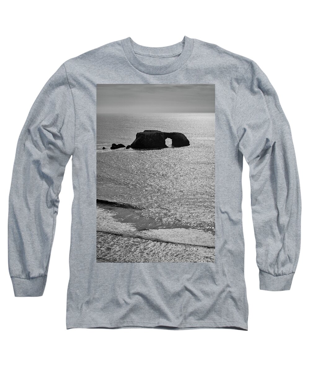 Pacific Long Sleeve T-Shirt featuring the photograph Seascape Jenner California IV BW by David Gordon