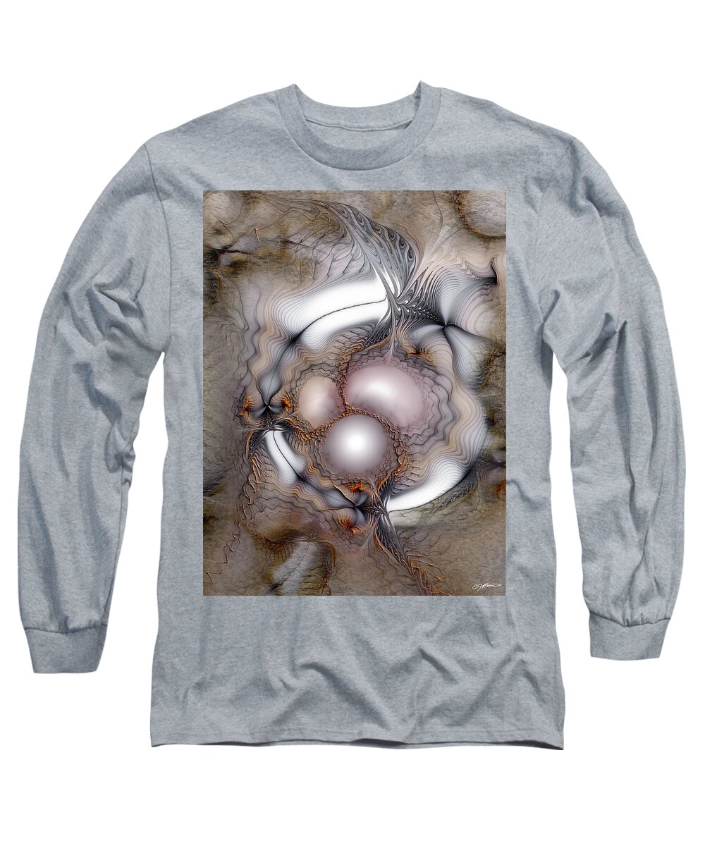 Abstract Long Sleeve T-Shirt featuring the digital art Sensorial Seclusion by Casey Kotas
