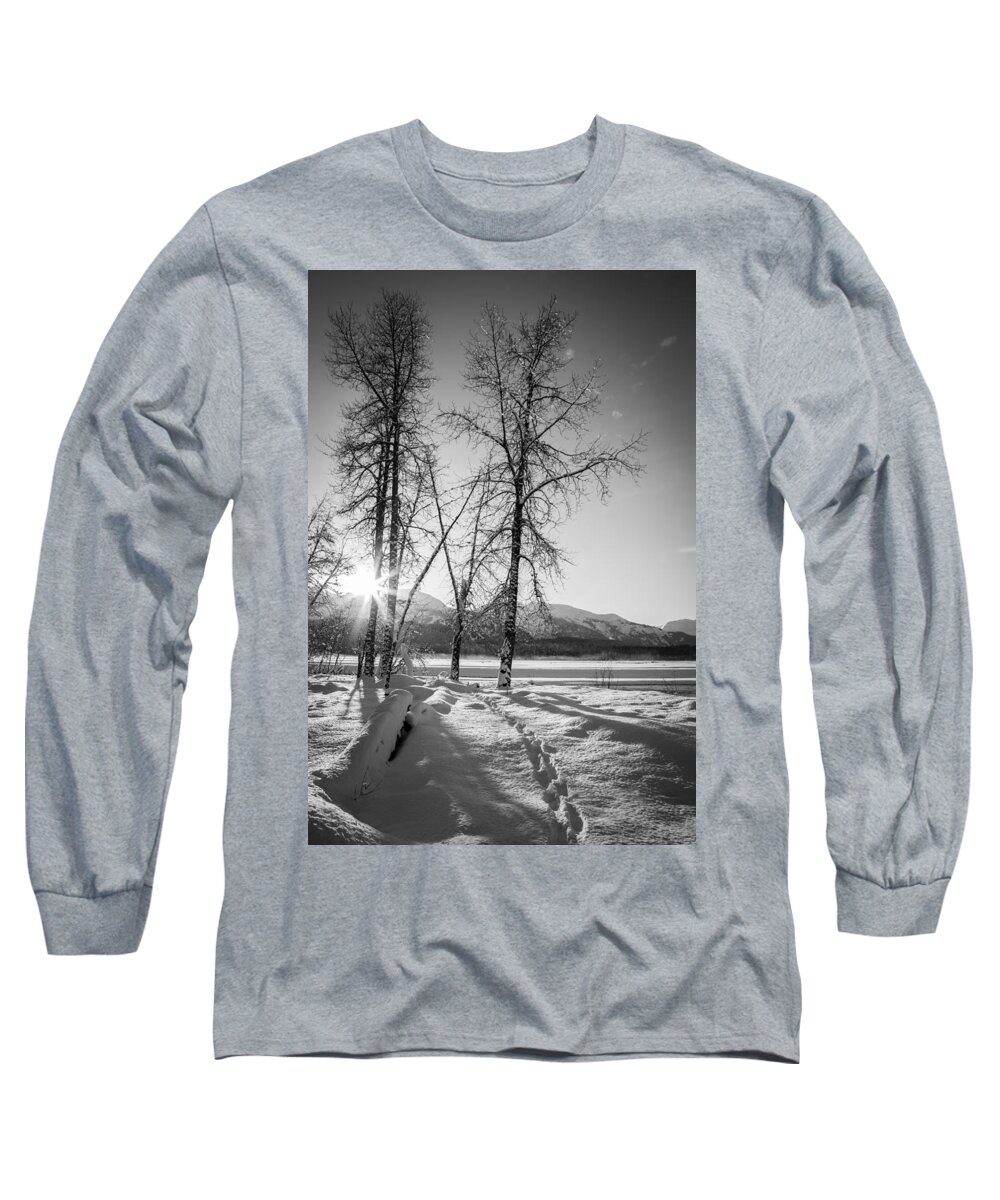 Alaska Long Sleeve T-Shirt featuring the photograph Setting Winter Sun by Michele Cornelius