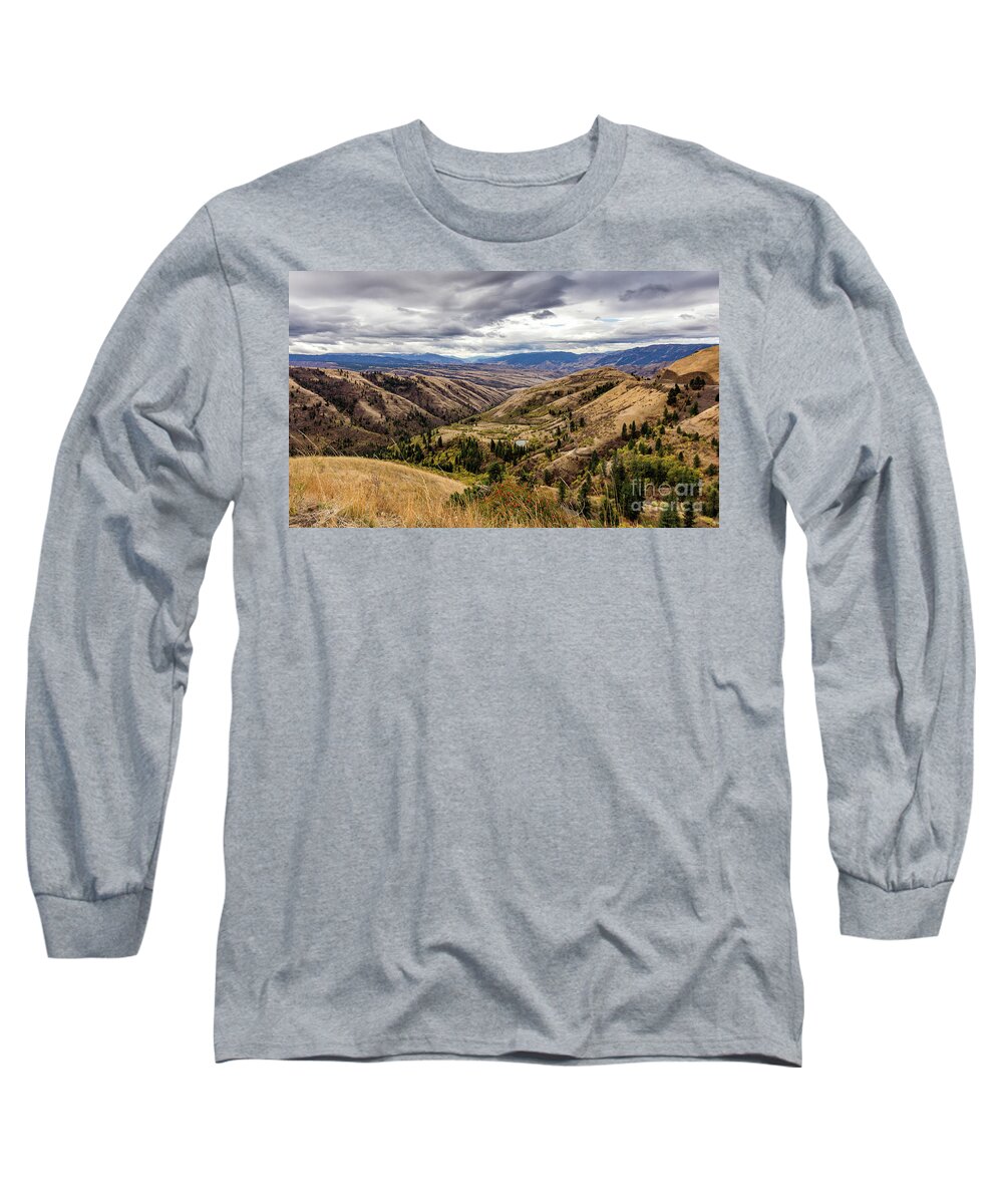 Boise Idaho Long Sleeve T-Shirt featuring the photograph Silence of Whitebird Canyon Idaho Journey Landscape Photography by Kaylyn Franks by Kaylyn Franks