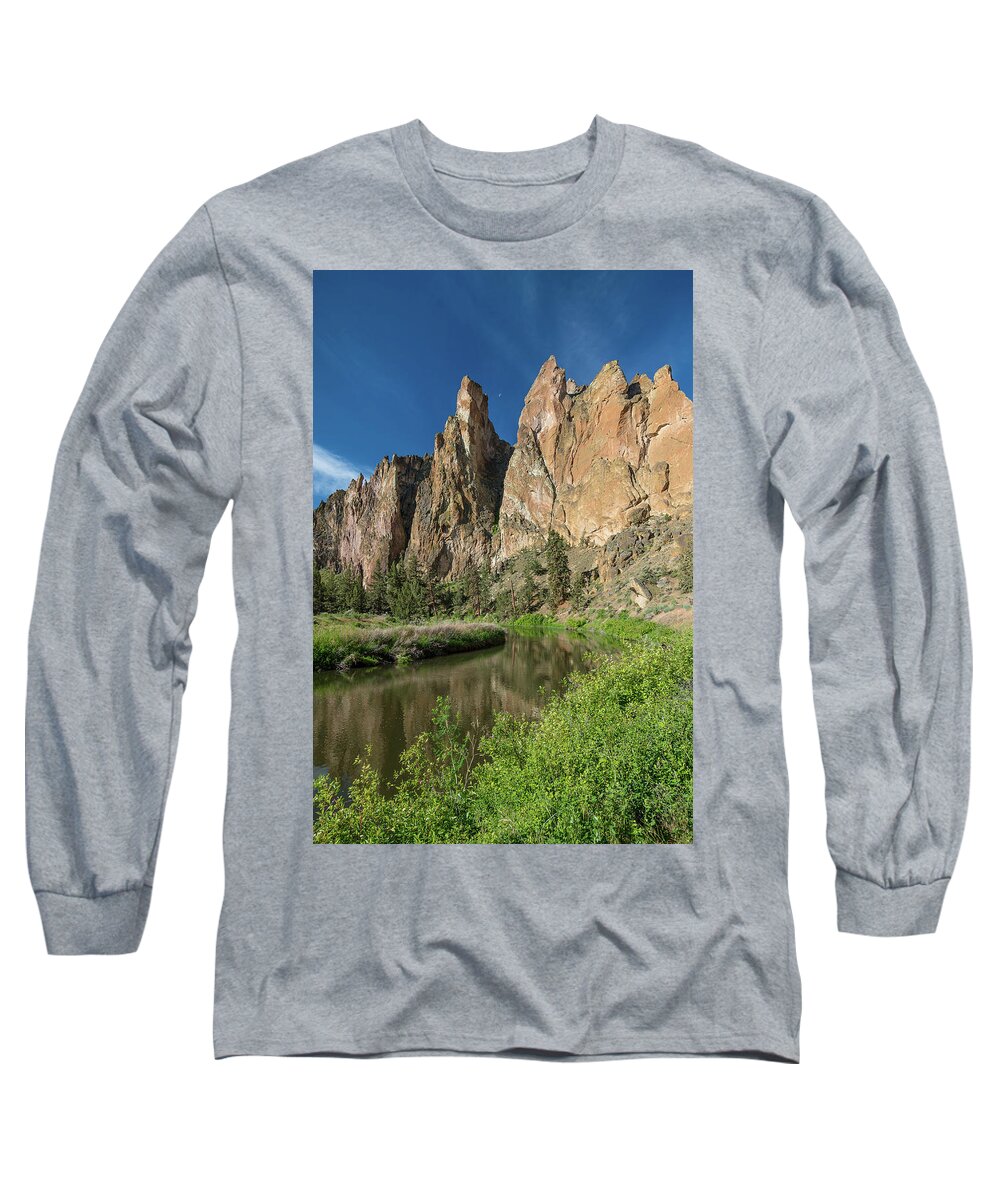 Smith Rock Long Sleeve T-Shirt featuring the photograph Smith Rock Spires by Greg Nyquist