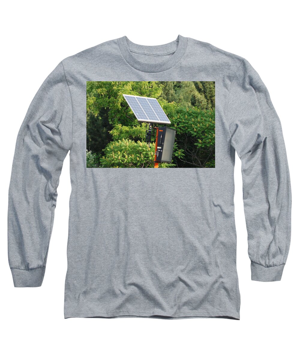 Solar Panels Long Sleeve T-Shirt featuring the photograph Solar Generator by Ee Photography