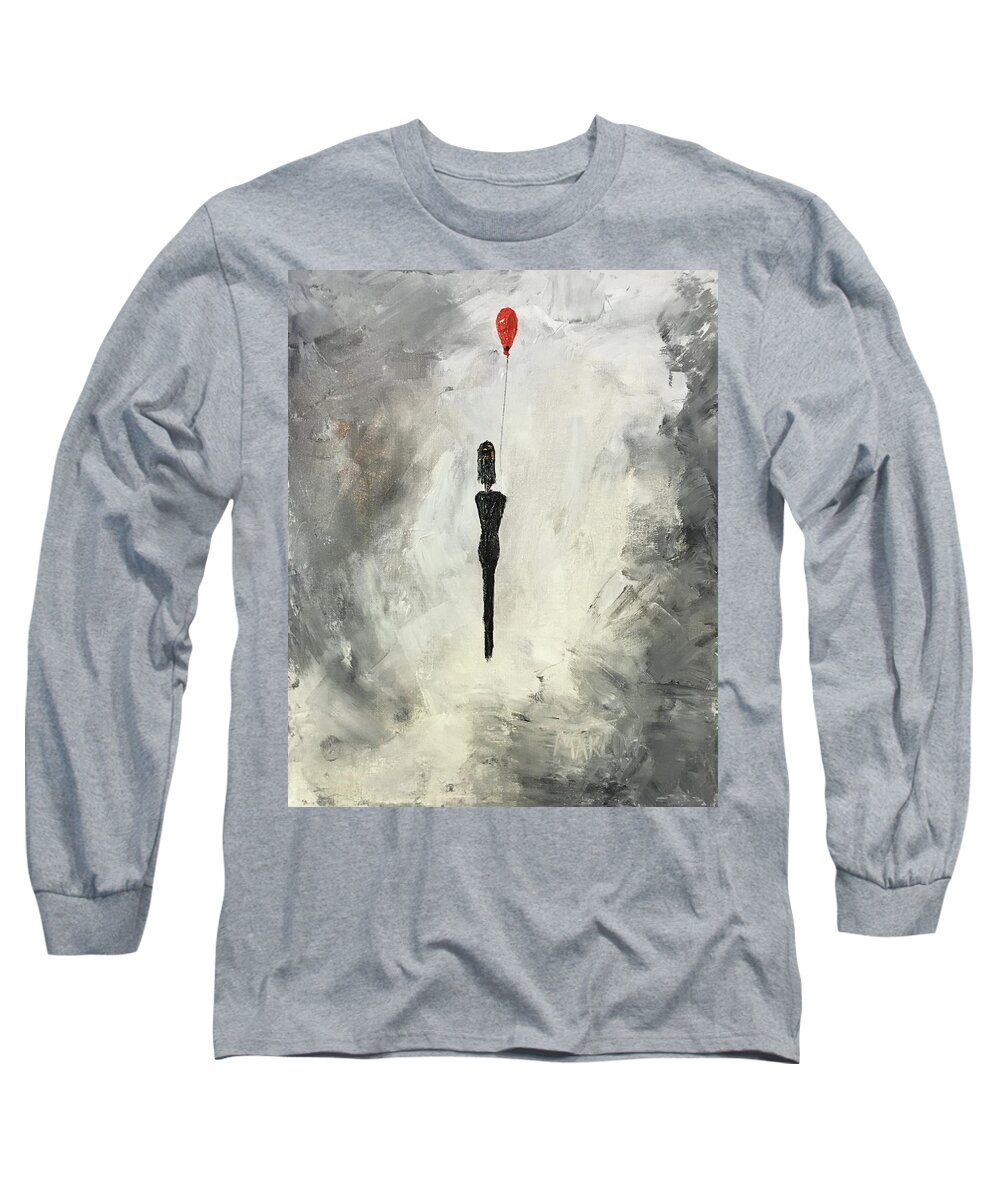 Shawn Marlow Long Sleeve T-Shirt featuring the painting Solo Sister by Shawn Marlow
