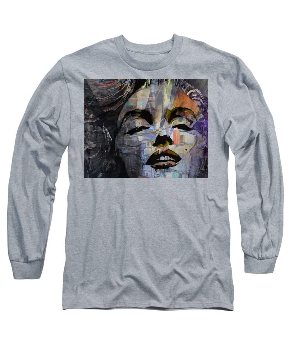 Marilyn Monroe Long Sleeve T-Shirt featuring the painting Some Like It Hot Retro by Paul Lovering