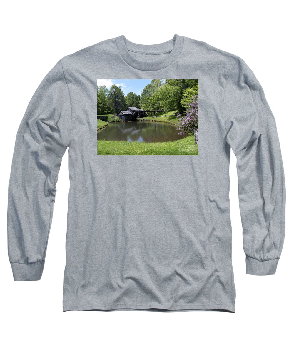 Mabry Long Sleeve T-Shirt featuring the photograph Spring comes to Mabry Mill by Brenda Kean