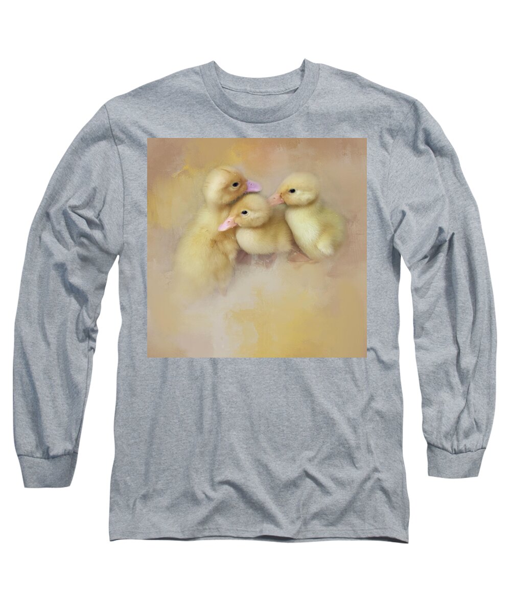 Ducks Long Sleeve T-Shirt featuring the photograph Springtime Babies by Jill Love