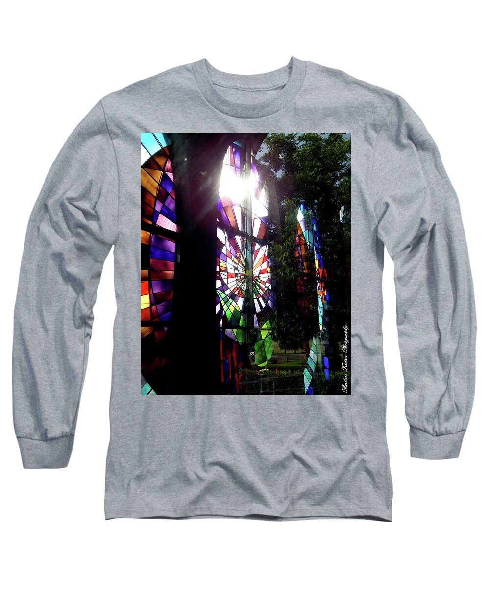 God Long Sleeve T-Shirt featuring the photograph Stained Glass #4718 by Barbara Tristan
