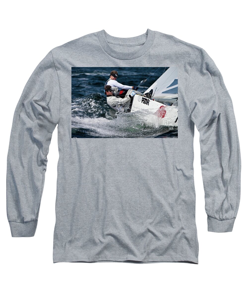 Star Sailboat Long Sleeve T-Shirt featuring the photograph Star Splash by David Smith