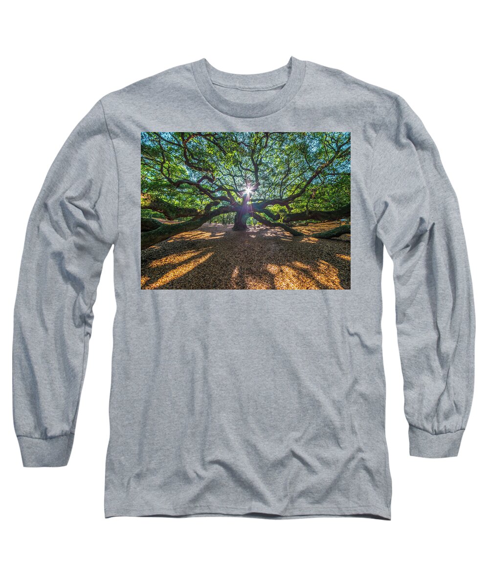 Angel Oak Long Sleeve T-Shirt featuring the photograph Star Struck by Bryan Xavier