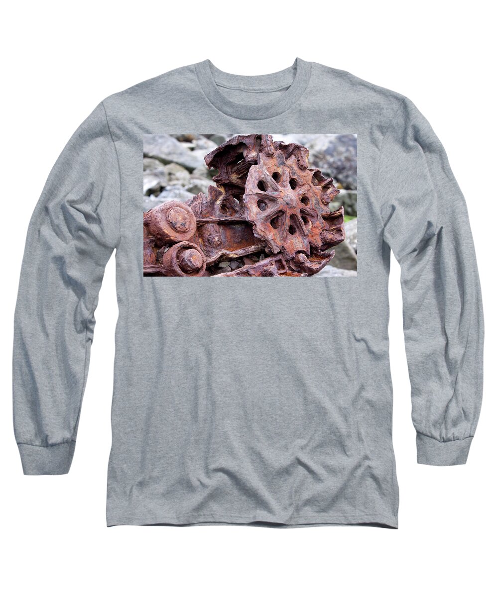 Railway Chassis Long Sleeve T-Shirt featuring the photograph Steam Shovel Number Two by Kandy Hurley
