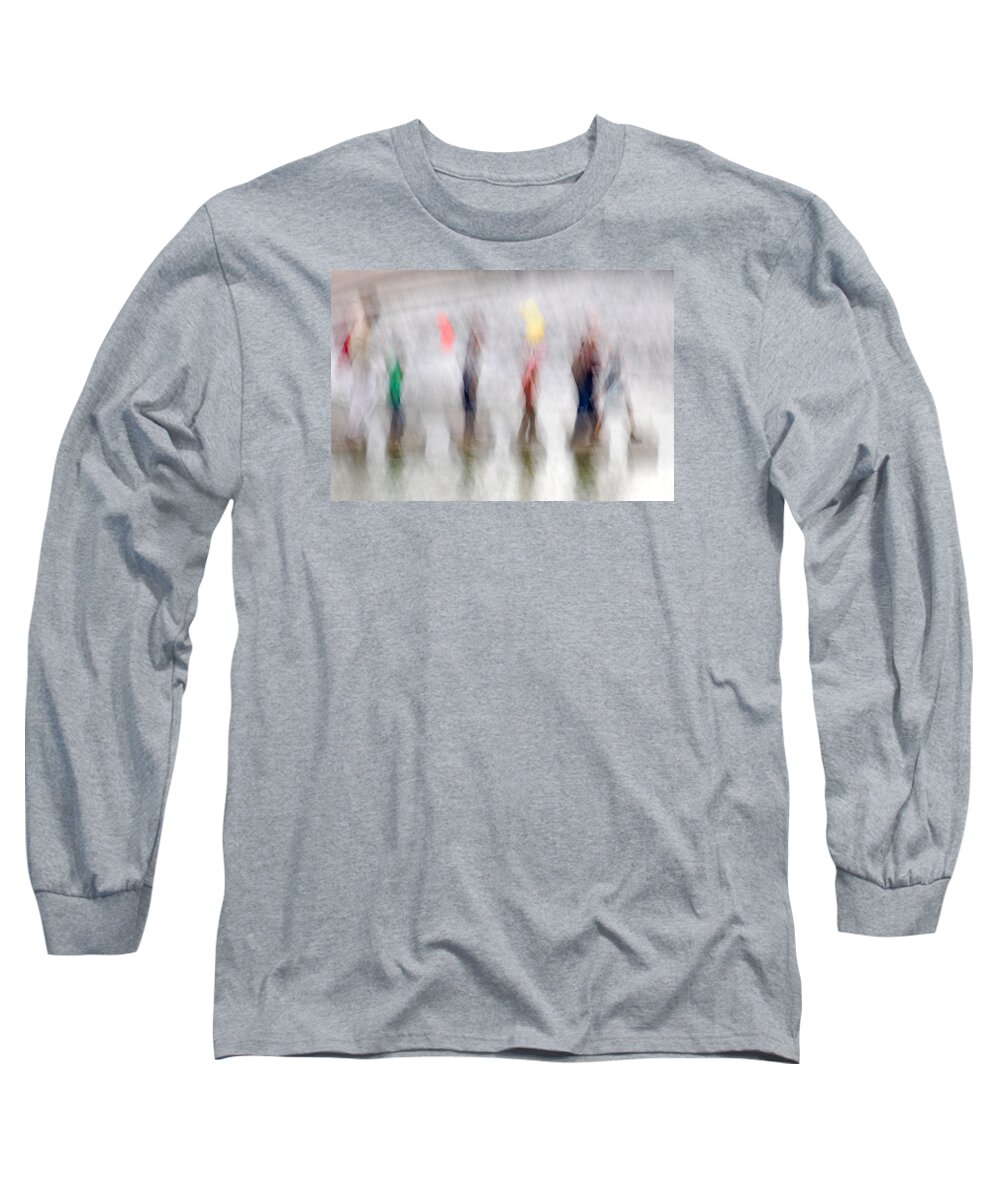 Abstract Long Sleeve T-Shirt featuring the photograph Stepping Stones by Stuart Allen