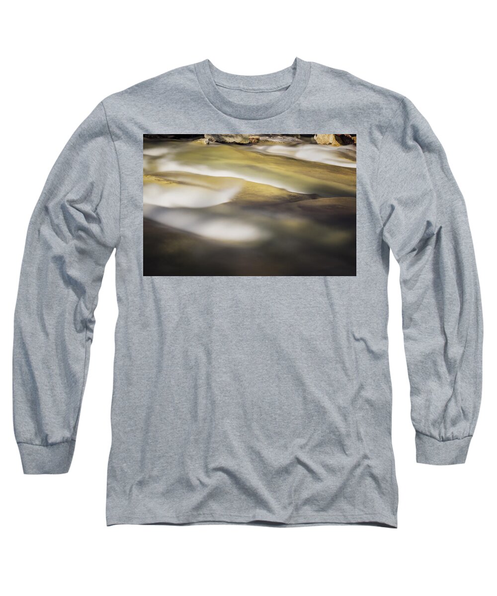 Stickney Brook Long Sleeve T-Shirt featuring the photograph Stickney Brook Abstract by Tom Singleton